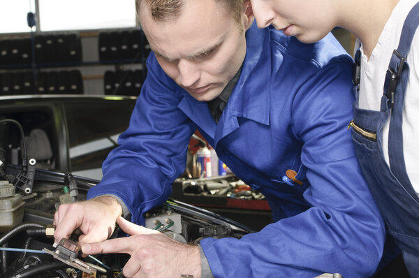 Female auto mechanic