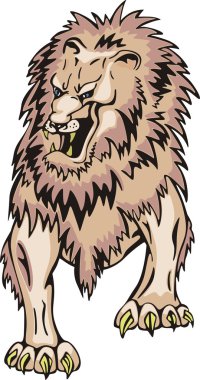 Terrible gnarling lion clipart