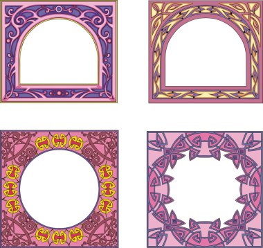 Square frame decorations clipart