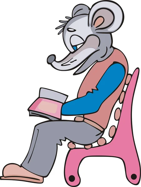 Cartone animato lettore di mouse — Vettoriale Stock