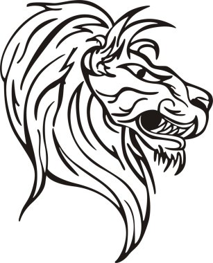 Lion head clipart