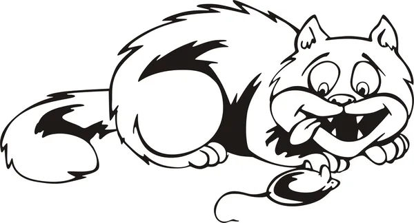 Cat & myši karikatura — Stockový vektor