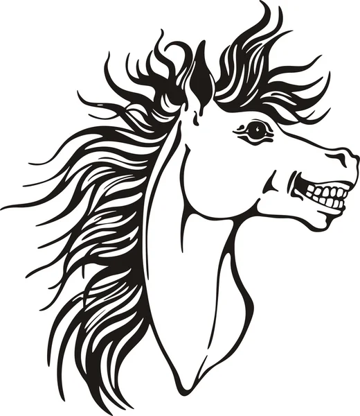 Conception tête de cheval — Image vectorielle