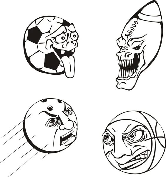 Emotiona м'яч мультфільми — стоковий вектор
