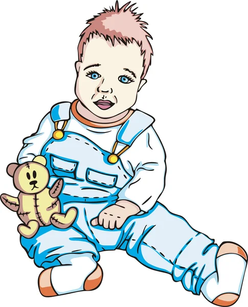 Niño con juguete — Archivo Imágenes Vectoriales