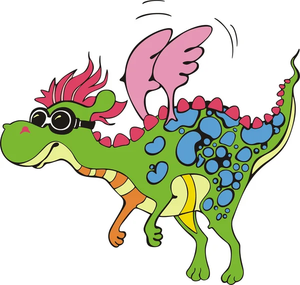 Repülő tündér dragon rajzfilm — Stock Vector