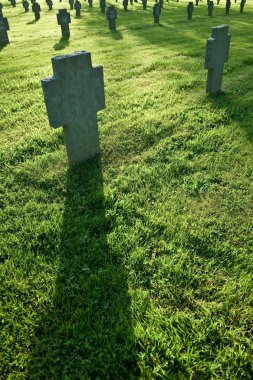 Cemetery during sunset clipart