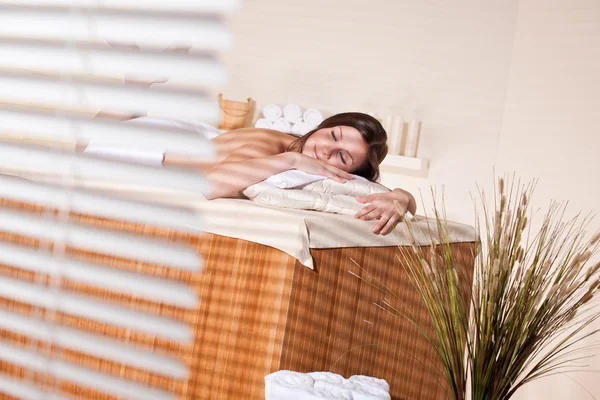 Spa Young Woman Wellness Therapy Treatment Relaxing — Stock Photo, Image