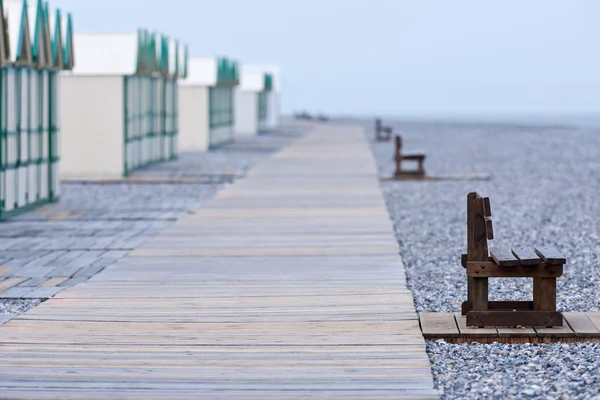 Beach cabins in a row — Stock Photo, Image