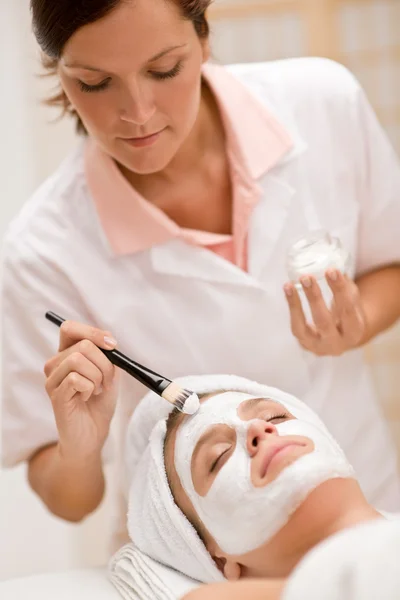 Arc-maszk - nő, szépségszalon — Stock Fotó