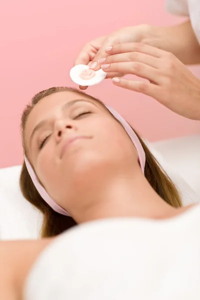 Facial care - woman cosmetics treatment — Stock Photo, Image