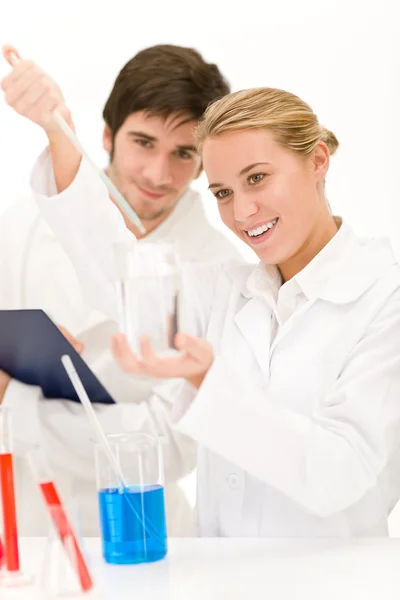 Scientists Laboratory Chemicals Testing Virus Vaccination — Stock Photo, Image