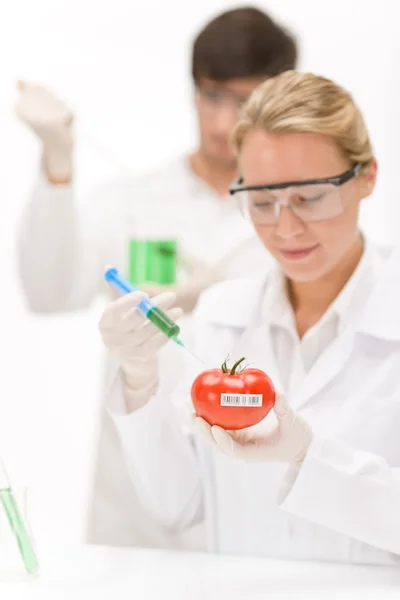 Inżynieria Genetyczna Naukowcy Laboratorium Gmo Badania Eksperyment — Zdjęcie stockowe