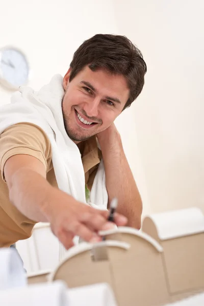 Successful architect man working at office — Stock Photo, Image