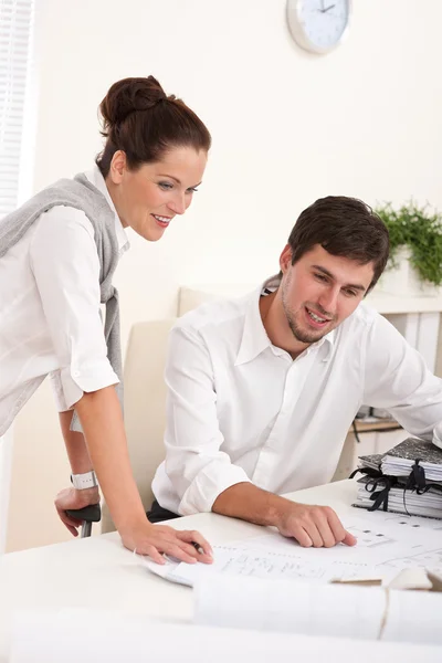 Young Man Woman Working Together Office Royalty Free Stock Photos