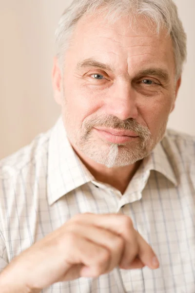 Senior mature man thoughtful — Stock Photo, Image
