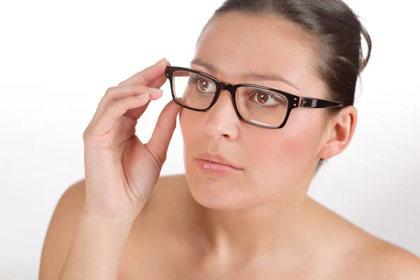 Ontwerper bril - trendy vrouw — Stockfoto