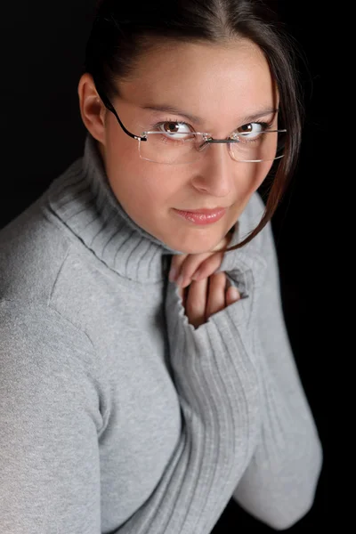 -成功した建築家の女性のデザイナーの眼鏡 — ストック写真