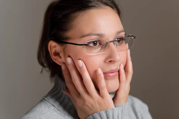 Brýle - úspěšný architekt žena — Stock fotografie
