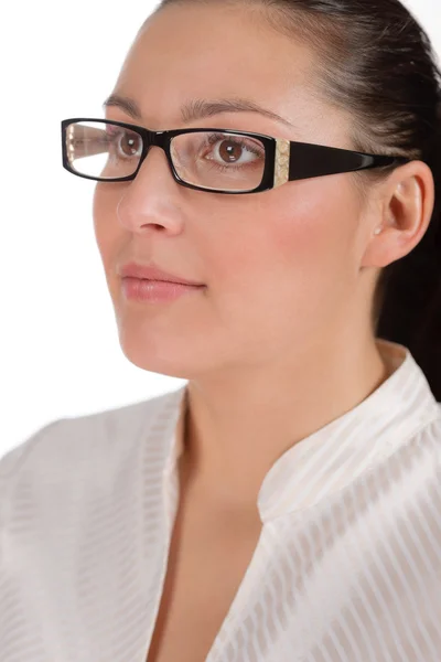 Designer glasses - successful businesswoman — Stok fotoğraf