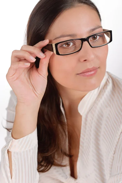Designer glasses - trendy woman fashion — Stock Photo, Image