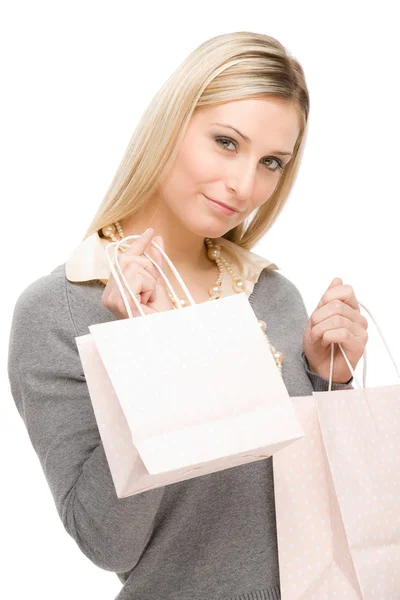 Shopping Frau Mode glücklich Tasche — Stockfoto