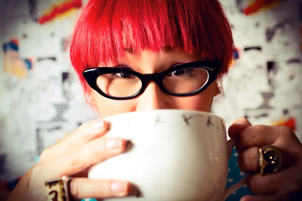 Woman Holding Tea Cup — Stock Photo, Image