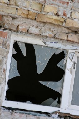 Broken window clipart