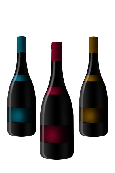 Пляшки вина Стокове Фото