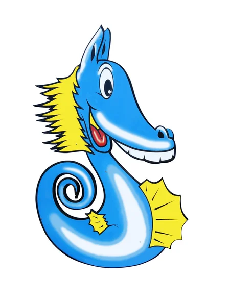 Blue seahorse Стокове Фото