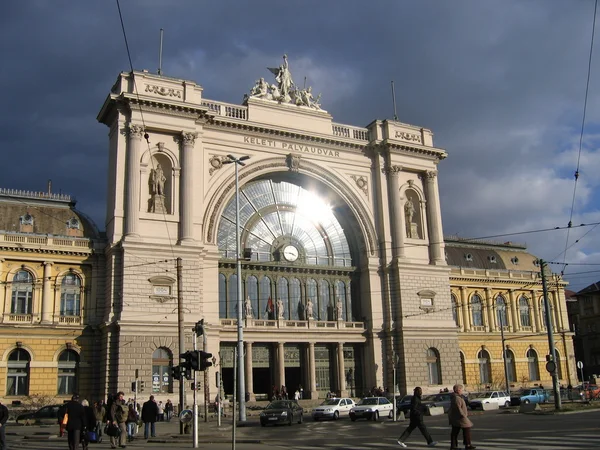 Залізничний вокзал Келеті в Будапешті — стокове фото