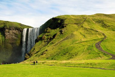 Skogarfoss waterfall in Iceland clipart