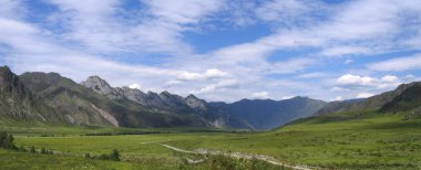 Altay Dağları, Rusya katun Nehri Vadisi Panoraması