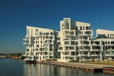 New modern buildings in Copenhagen clipart