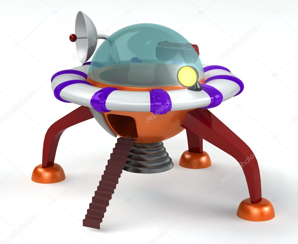 Spaceship 3d rendered for web and commercial
