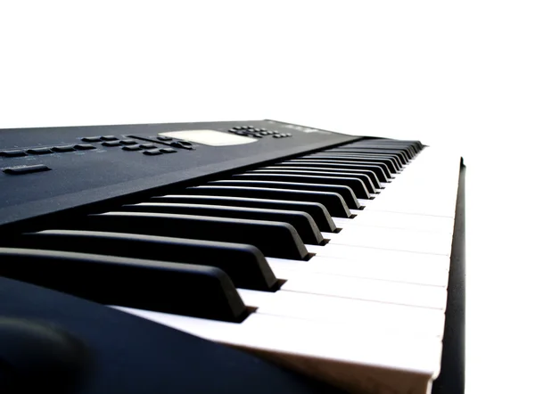 Tecla de piano preto e branco — Fotografia de Stock