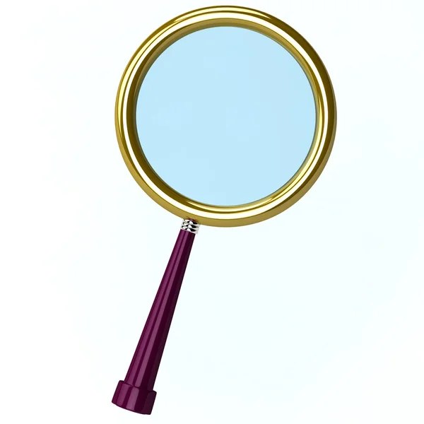 stock image 3d illustration of a magnifying lens