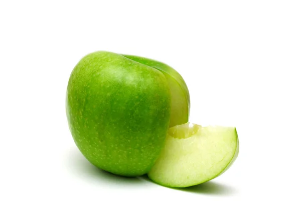 Manzana verde en rodajas —  Fotos de Stock