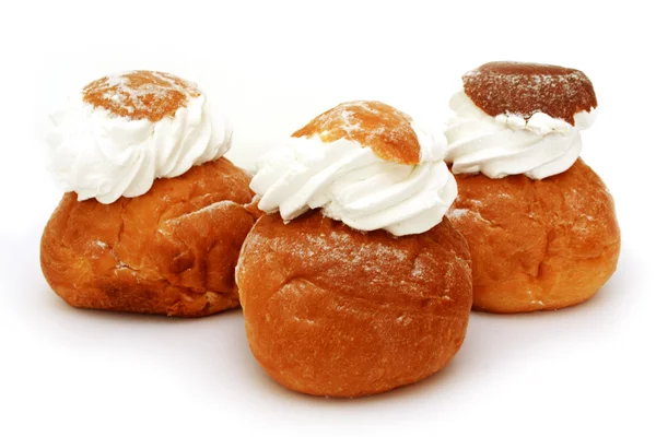 Fresh bake rolls with a cream — Stock Photo, Image