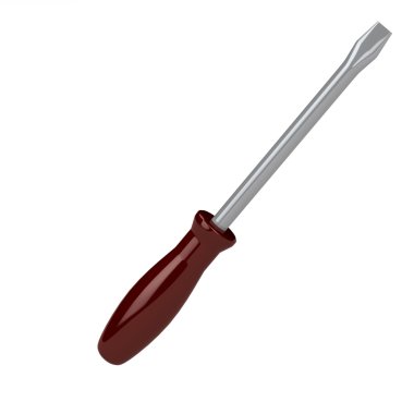 3d rendered screw-driver clipart