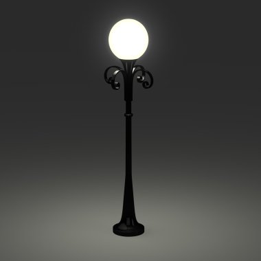 eski sokak sokak lâmbası direği 3D
