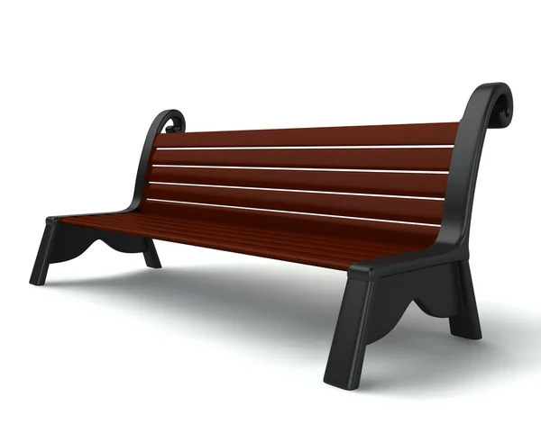 3d wooden bench — Stock Photo, Image
