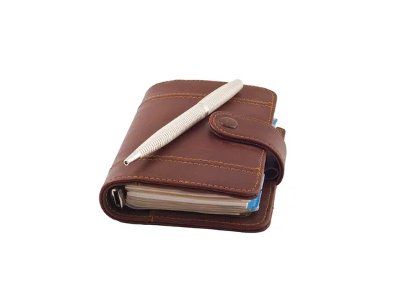 Penna och dagbok — Stockfoto