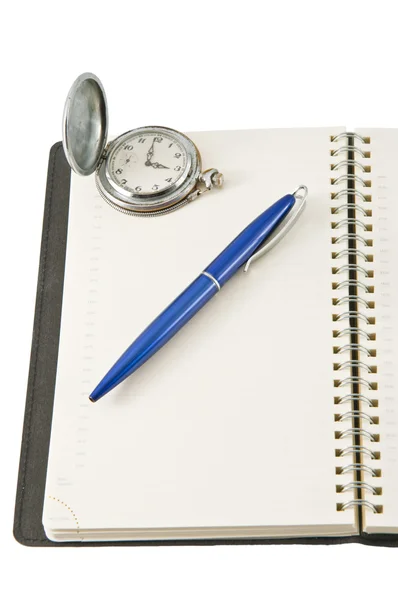 Organizador e caneta — Fotografia de Stock