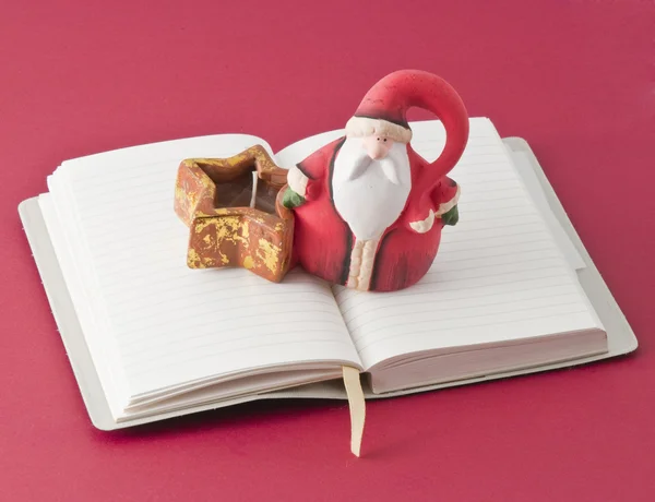 圣诞老人和日记 — 图库照片