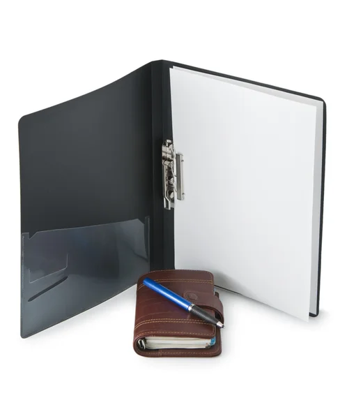 Office Folder Diary Isolated White Background — Stock Photo, Image