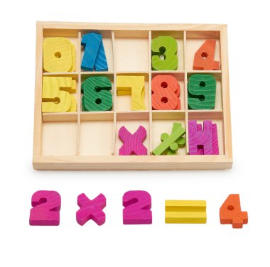 Wooden numbers clipart