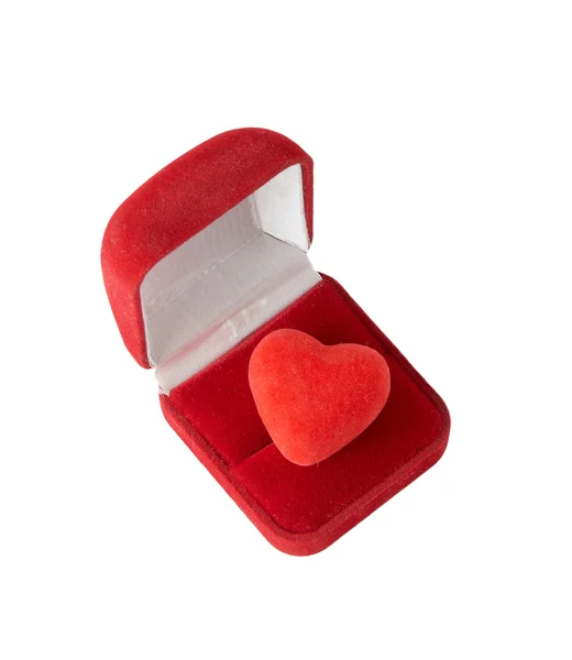 Caixa de presente com um coração — Fotografia de Stock