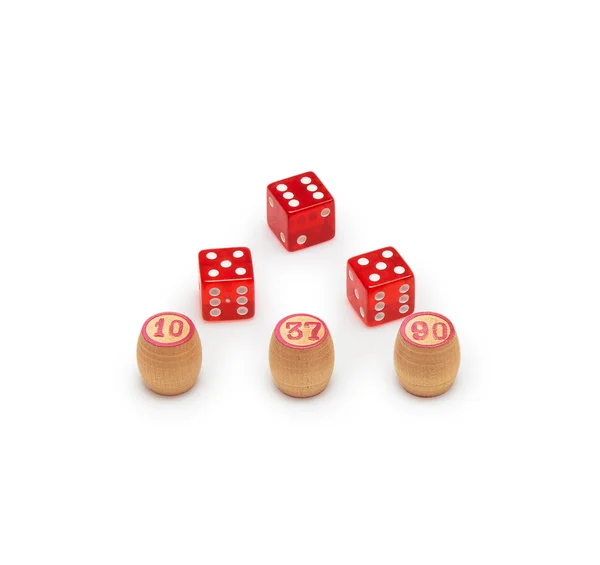 Vaten bingo en dobbelstenen — Stockfoto