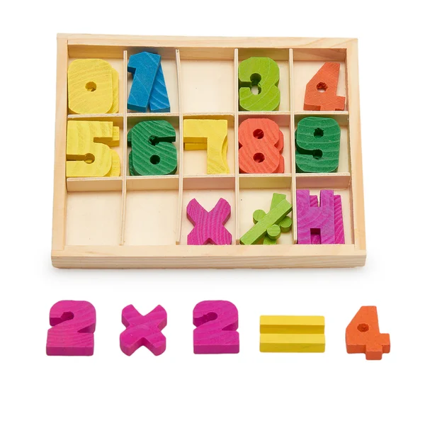 Wooden numbers — Stock Photo, Image